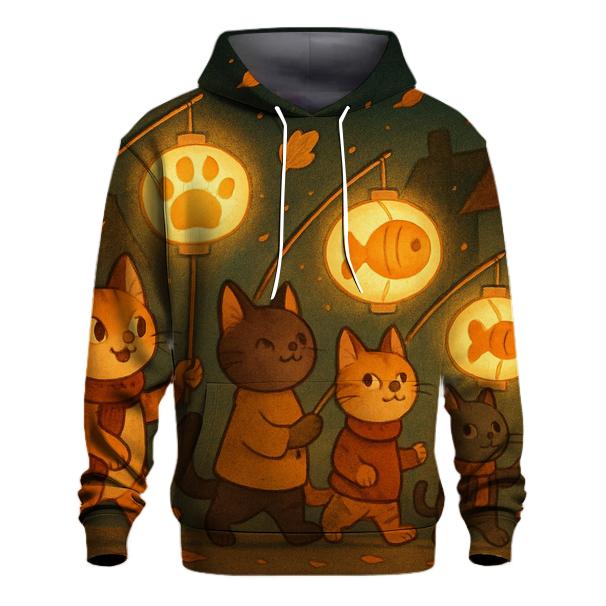 Autumn Lantern Parade Cats hoodie designs