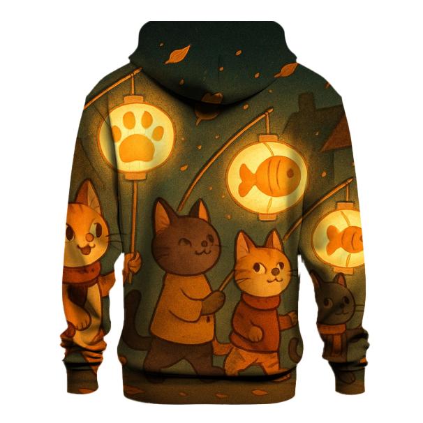 Autumn Lantern Parade Cats hoodie designs