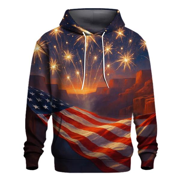 Firework Canyon Flagburst premium hoodies