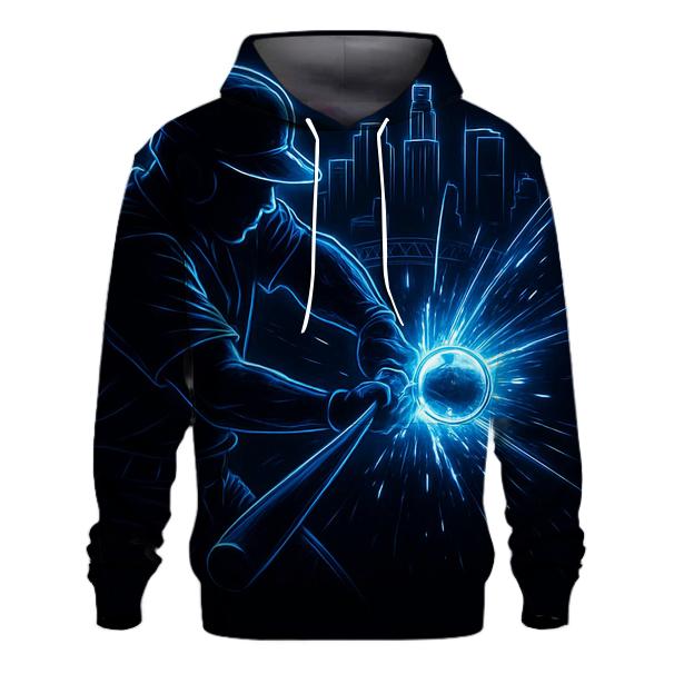 Electric Bat Sparks And Skyline Glow printed hoodies