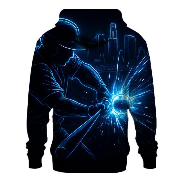 Electric Bat Sparks And Skyline Glow printed hoodies