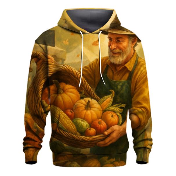 Cornucopia Market Morning printed hoodies