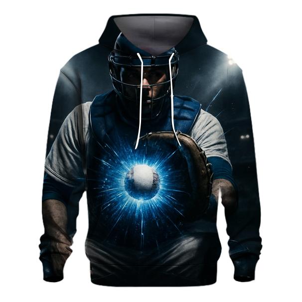 Midnight Catcher Shield Burst printed hoodies