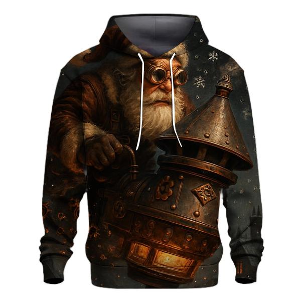 Steampunk Chimney Pilot Santa zip-up hoodies
