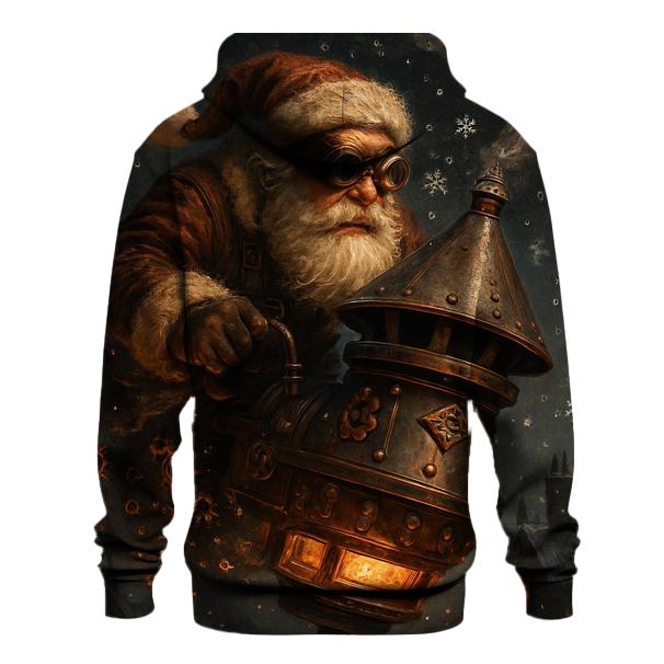 Steampunk Chimney Pilot Santa zip-up hoodies