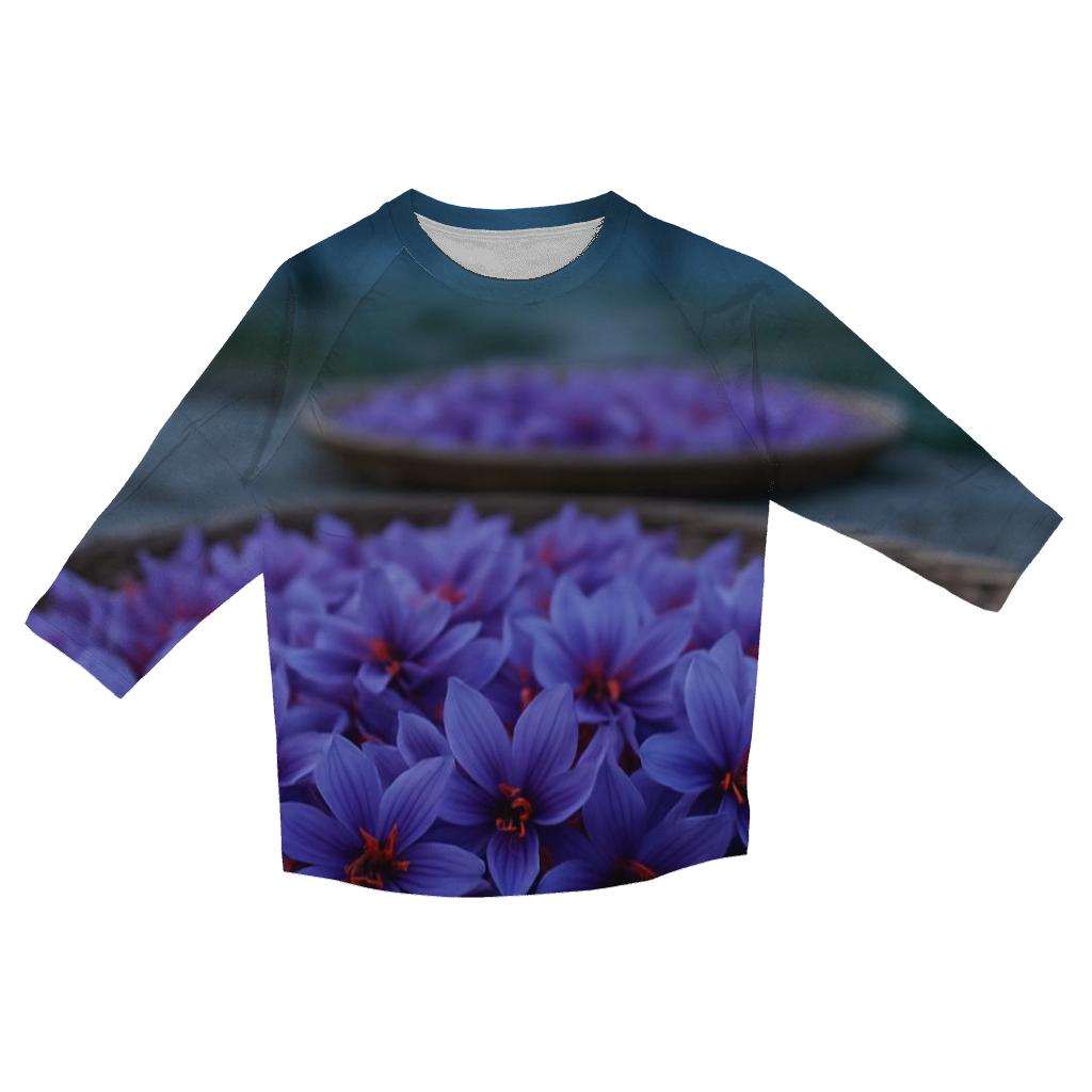 Saffron Crocus Harvest Trays At Dawn personalized 3/4 sleeve tees