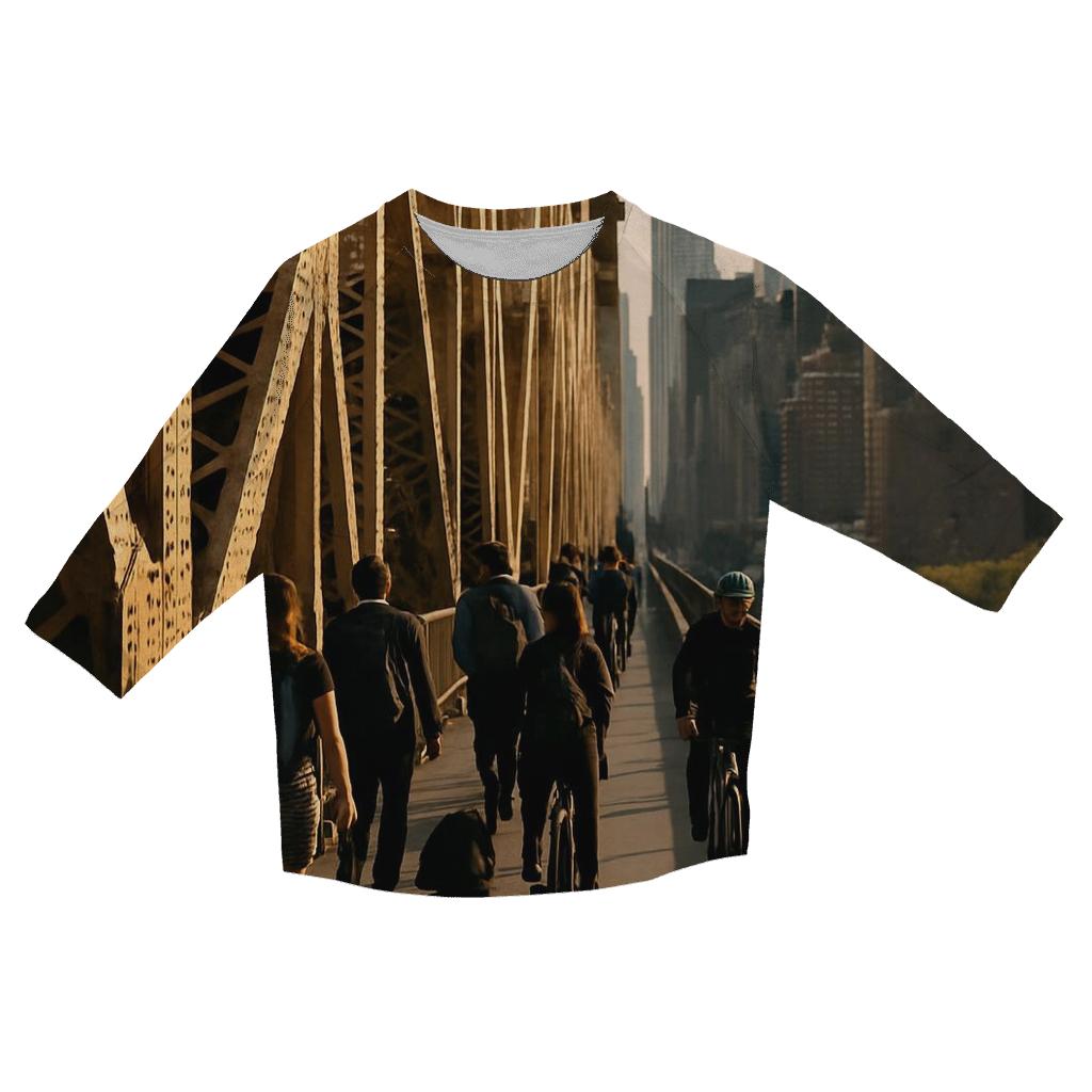 Queensboro Bridge Rush With Midtown Beyond fashion 3/4 sleeve shirts