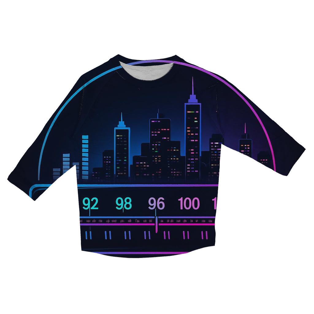 Neon Dial Skyline stylish quarter sleeve tops