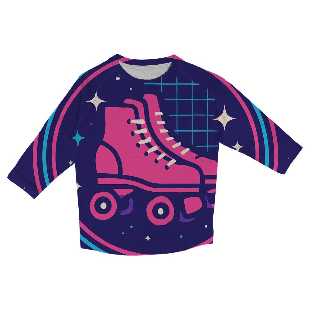 Neon Roller Rink Constellation personalized 3/4 sleeve tees