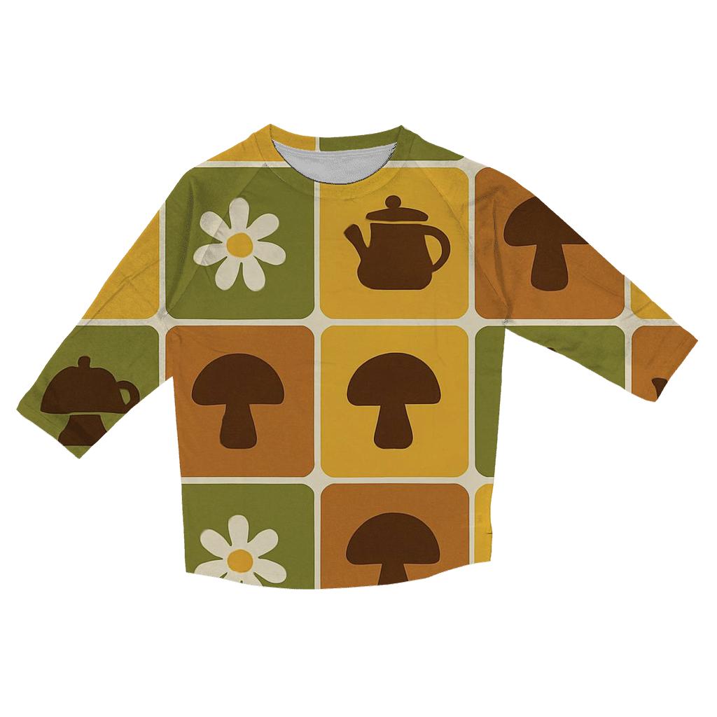 Avocado Kitchen Tile Mosaic custom 3/4 sleeve shirts