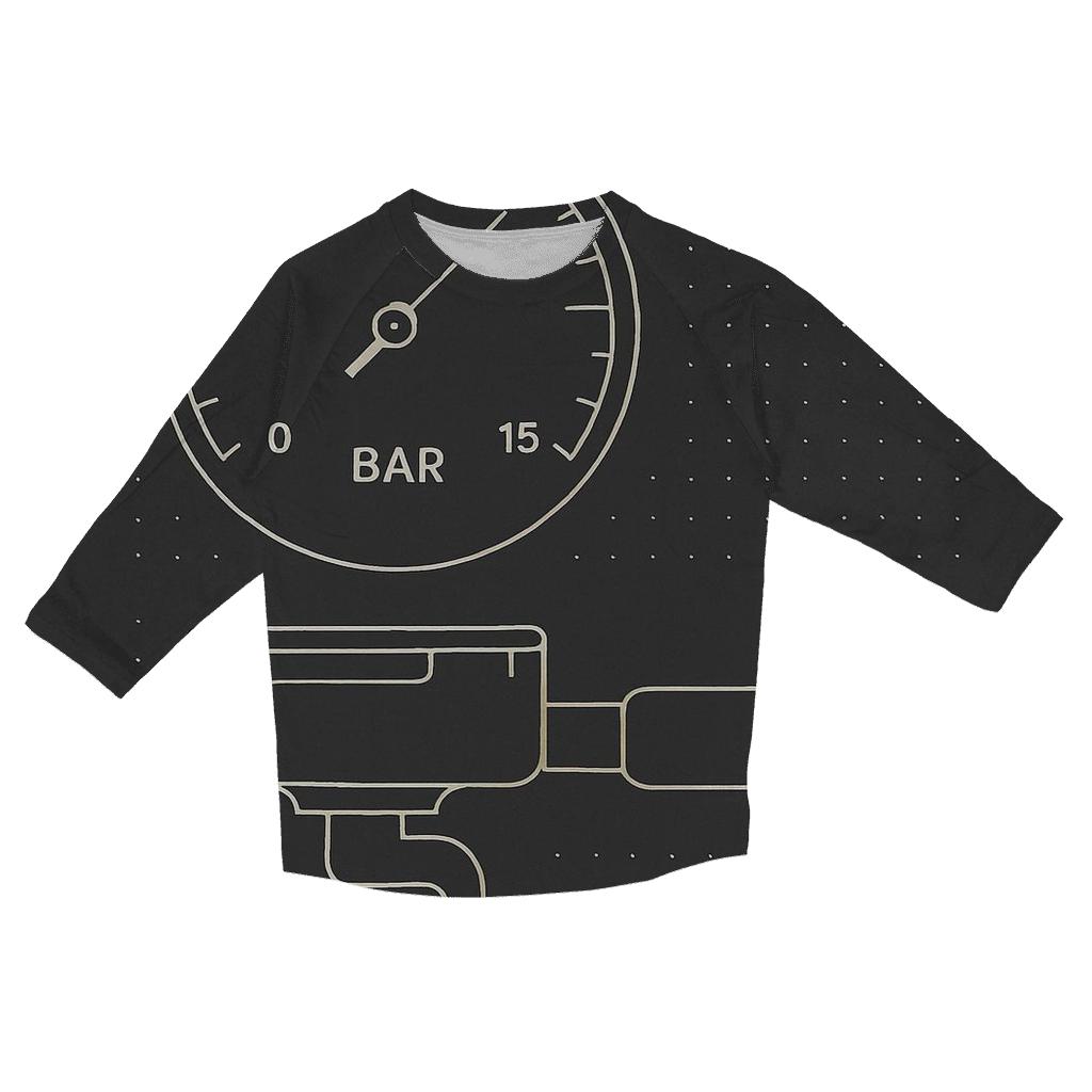 Espresso Gauge Diagram printed three quarter sleeve shirts