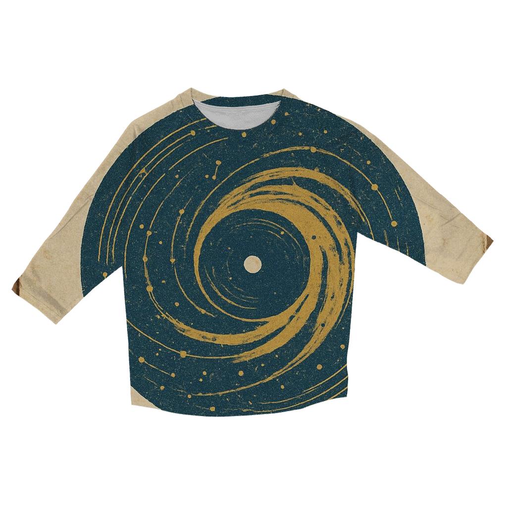 Faded Vinyl Record Astronomy Club Poster trendy 3/4 sleeve tops