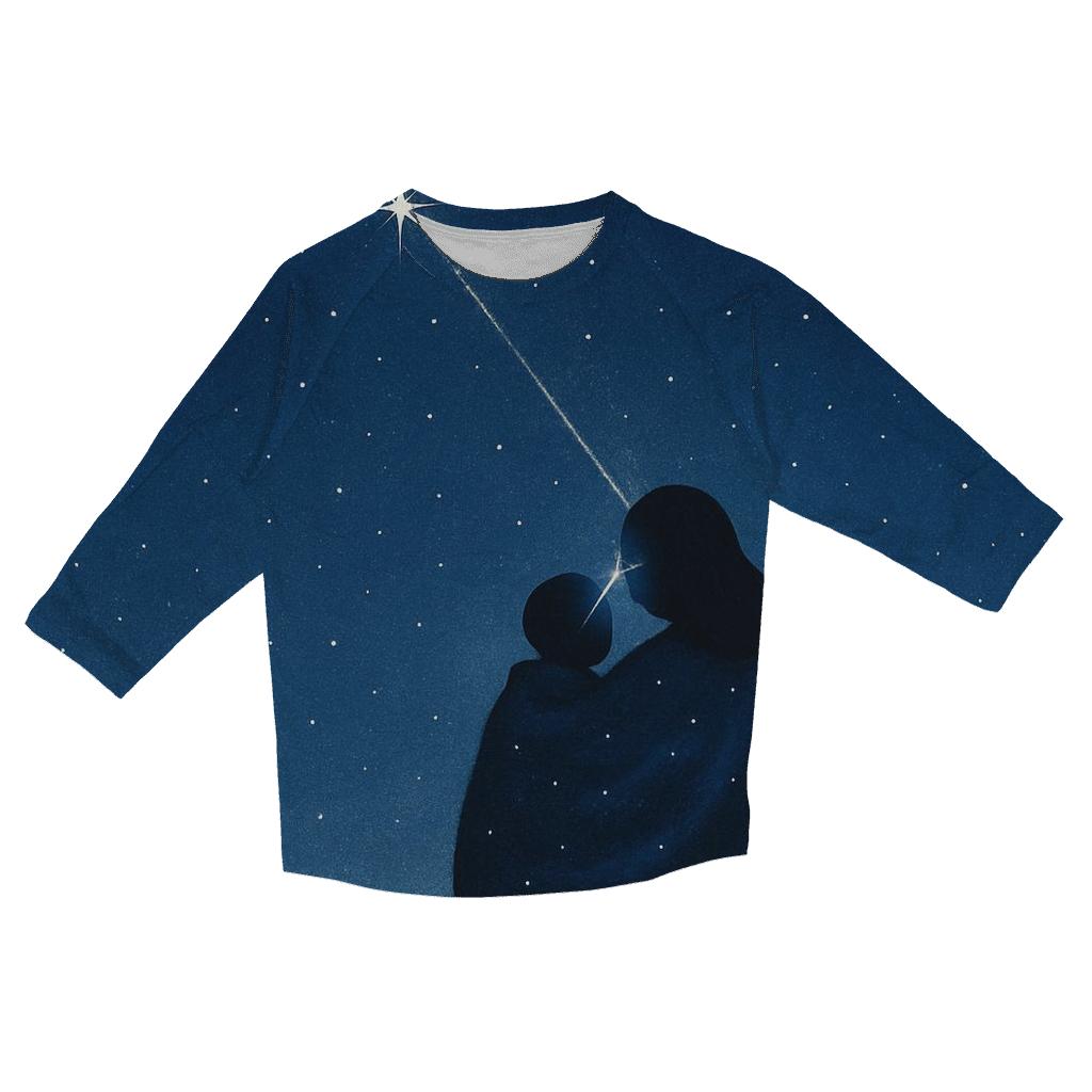 Her Quiet North Star printed three quarter sleeve shirts