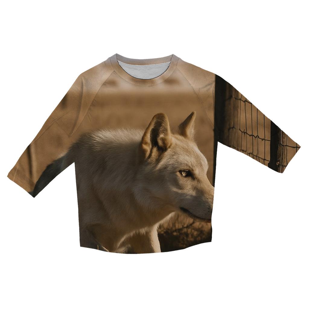 Steppe Wolf At A Saiga Migration Fence Gap personalized 3/4 sleeve tees