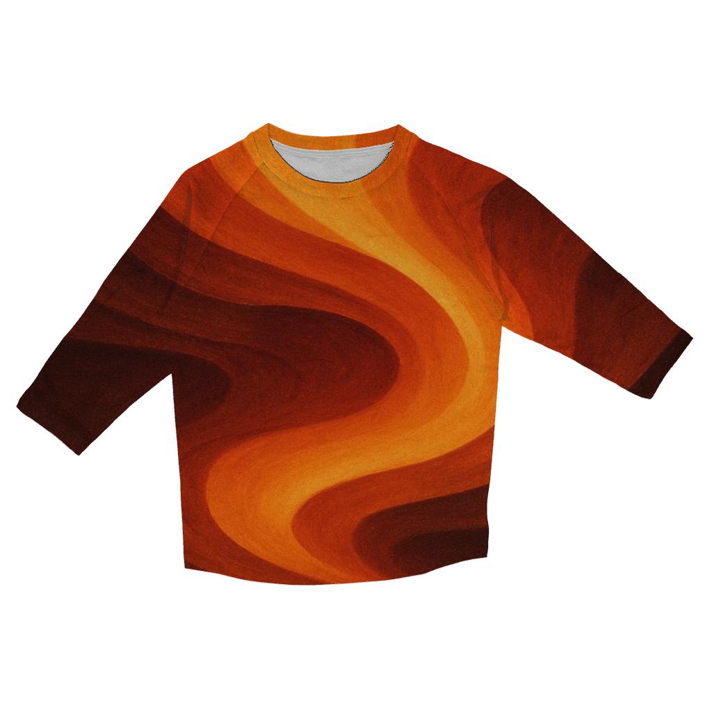 Molten Canyon Flow personalized 3/4 sleeve tees