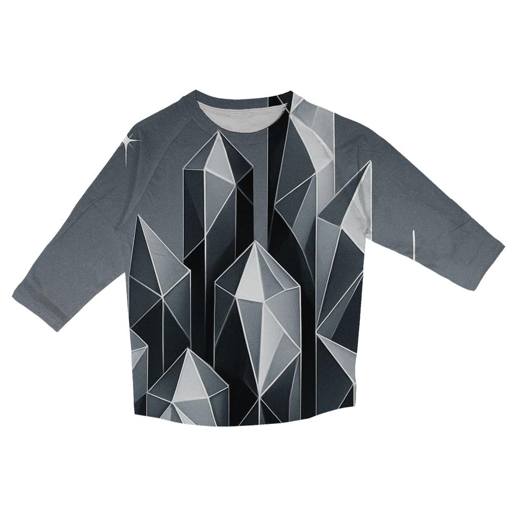 Charcoal Facet Skyline fashion 3/4 sleeve shirts