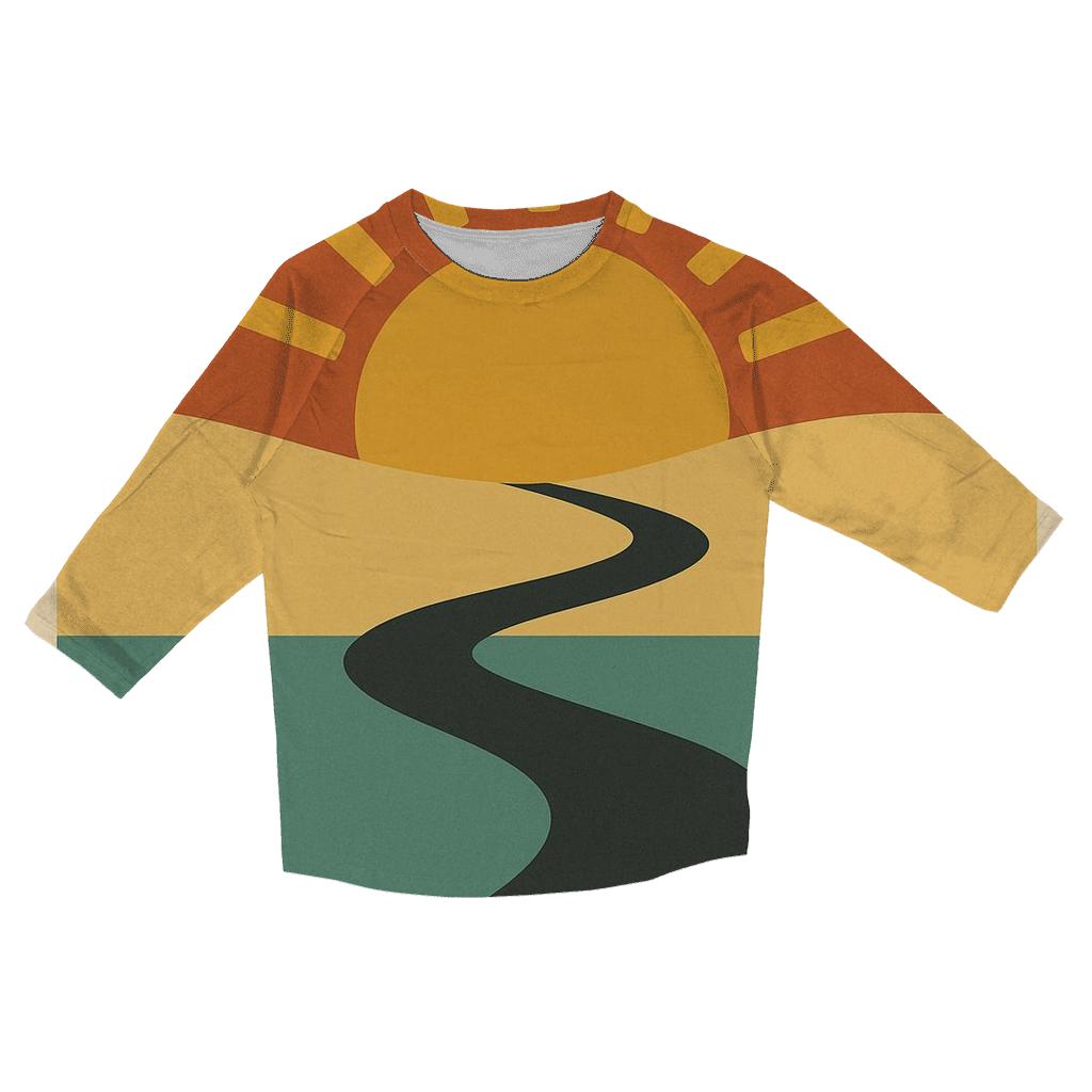 Desert Roadtrip Horizon Blocks cotton quarter sleeve shirts