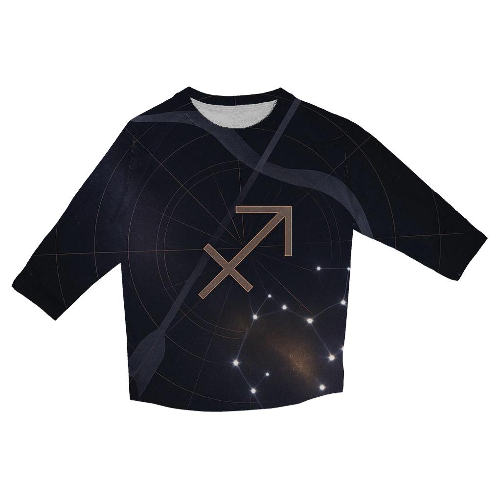 Sagittarius Archer Galactic Compass cotton quarter sleeve shirts