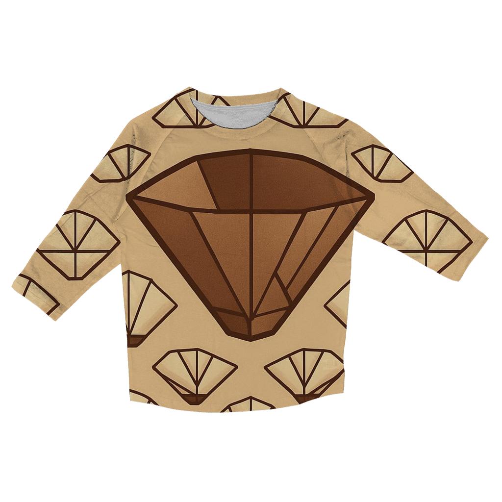 Filter Fold Geometry stylish quarter sleeve tops