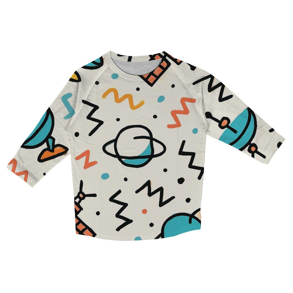 Memphis Satellite Parade fashion 3/4 sleeve shirts