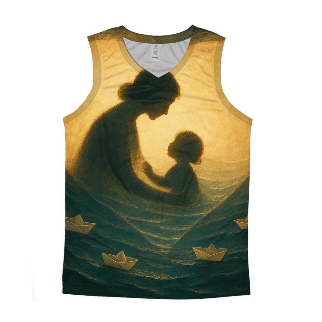 The Safe Harbor Within Her Heart personalized athletic tanks