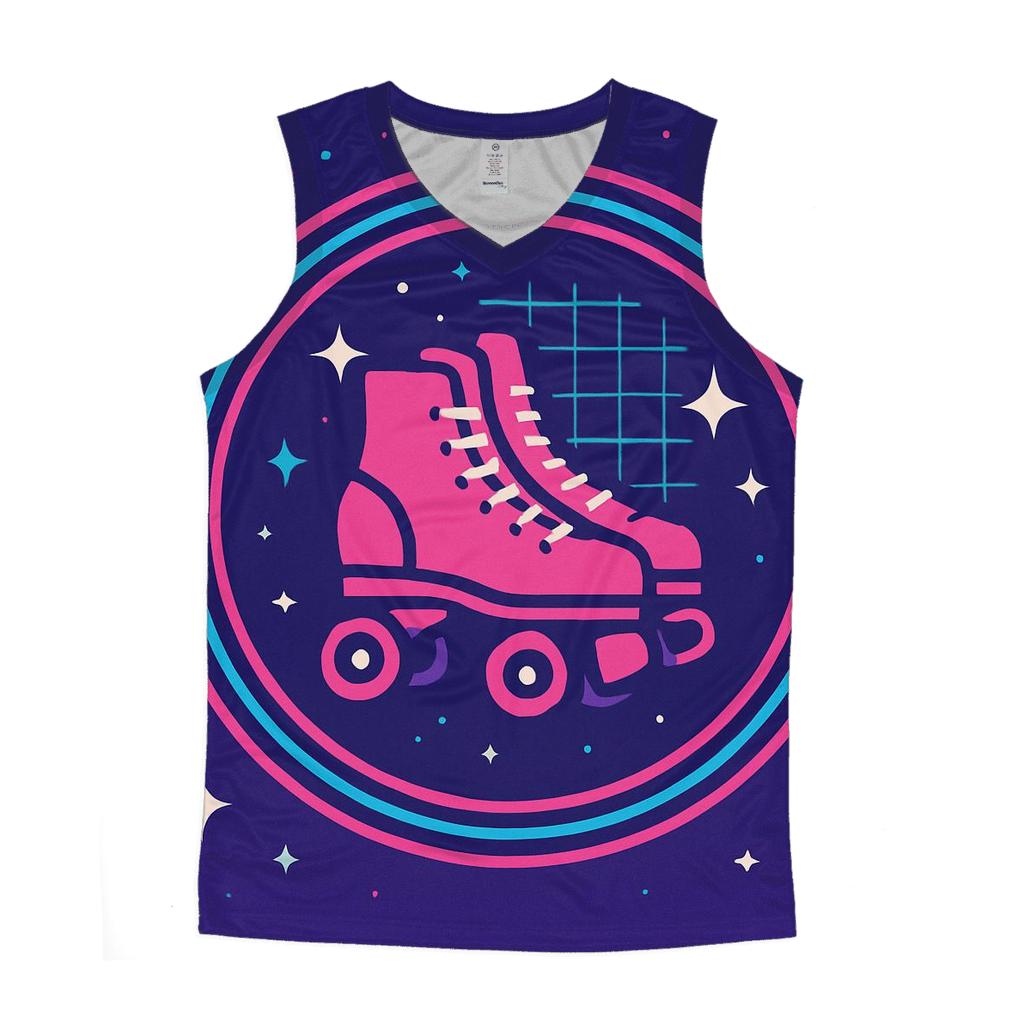 Neon Roller Rink Constellation graphic print tank tops