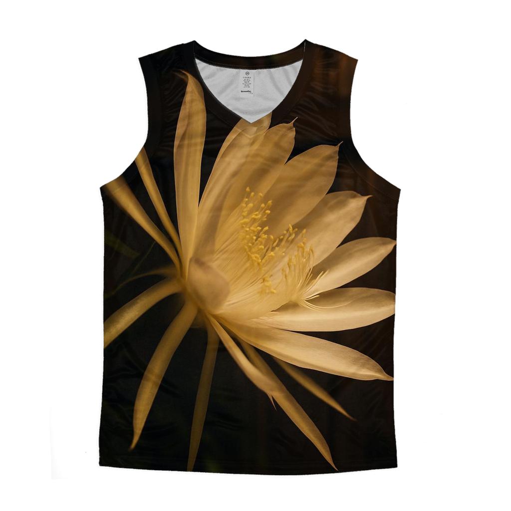 Night Blooming Cereus Opening Under Porch Light casual summer tank tops