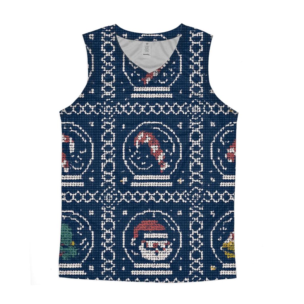 Tinsel Tornado Snow Globe Grid Design stylish racerback tanks