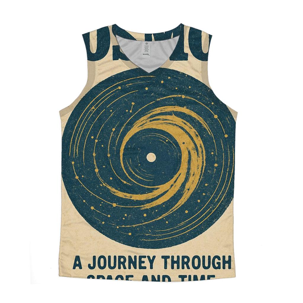 Faded Vinyl Record Astronomy Club Poster designer workout tanks