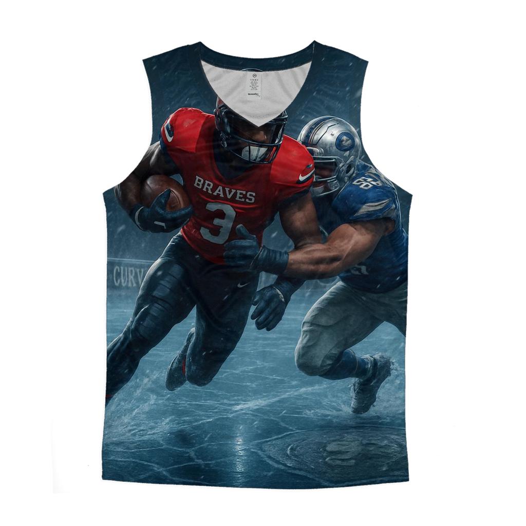 Frozen River Goal Line Clash Braves Vs Cubs personalized athletic tanks
