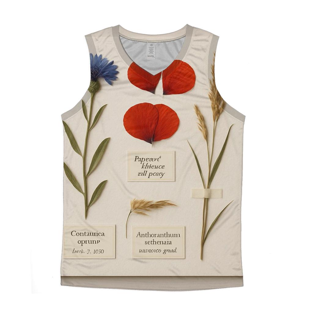 Pressed Wildflower Herbarium Page With Field Labels designer workout tanks