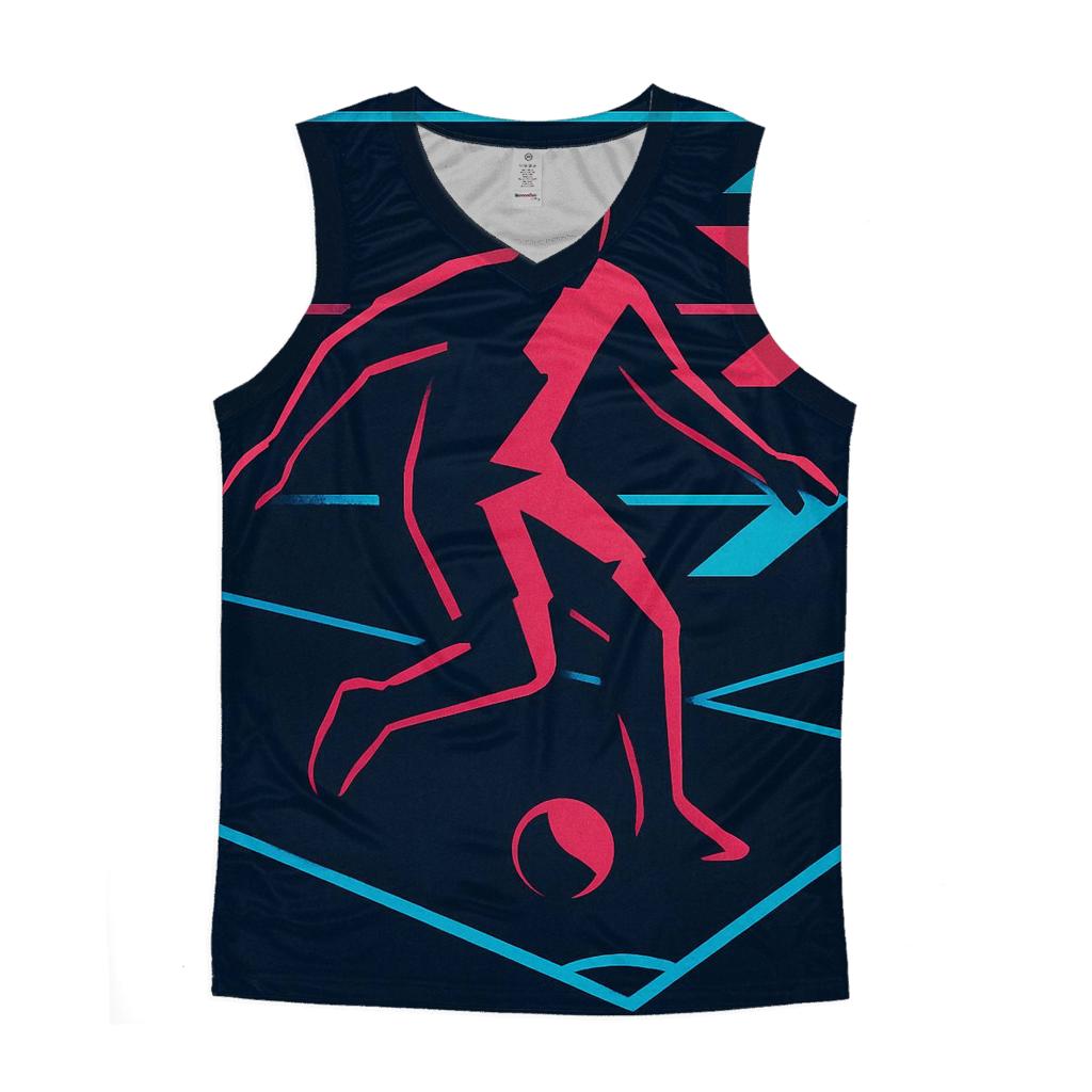 Neon Night Futsal Geometry designer workout tanks