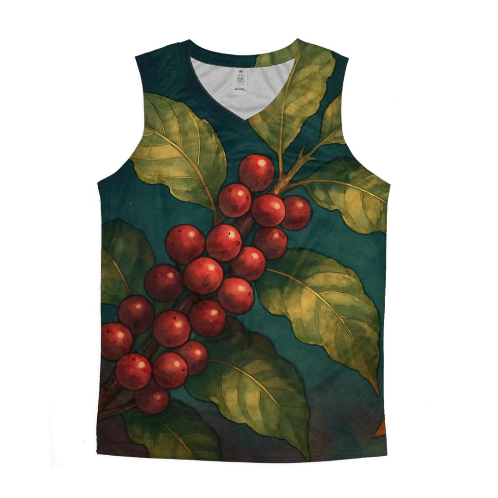 Coffee Cherry Night Branch custom tank tops