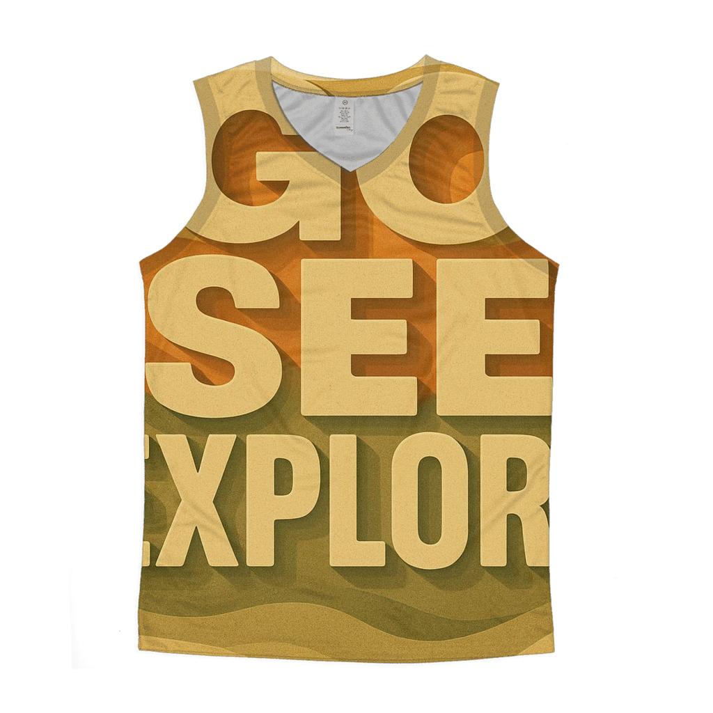 Desert Mirage Typography Atlas stylish racerback tanks