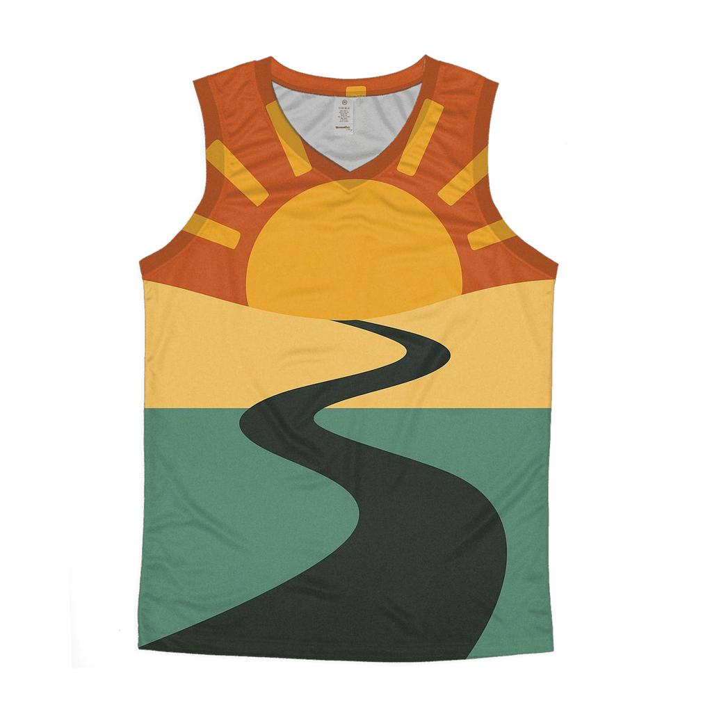 Desert Roadtrip Horizon Blocks stylish racerback tanks