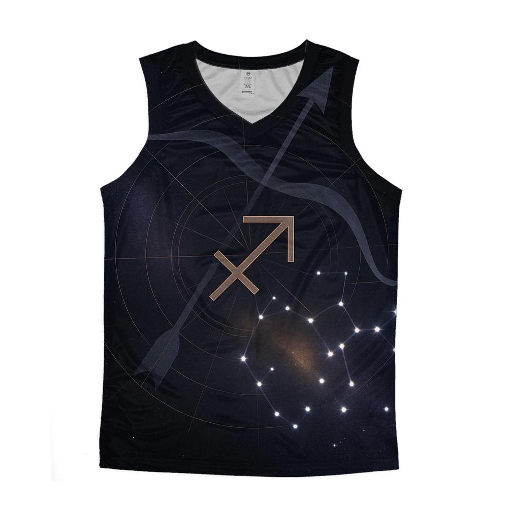 Sagittarius Archer Galactic Compass cotton sleeveless tops