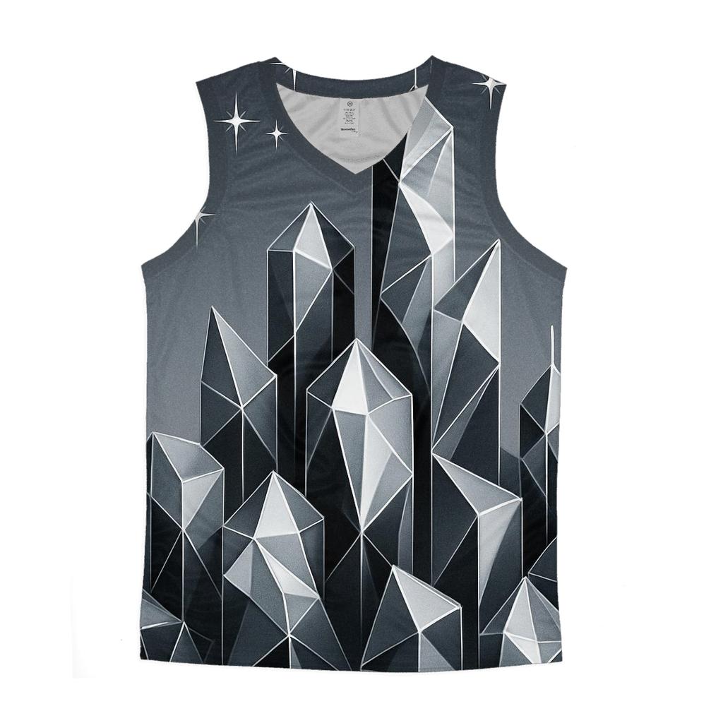 Charcoal Facet Skyline casual summer tank tops
