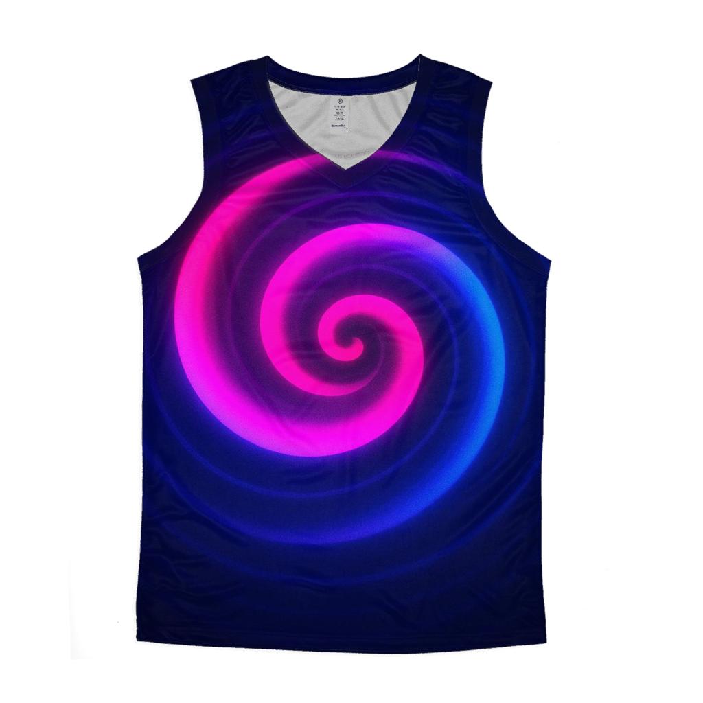 Electric Nebula Ripple casual summer tank tops
