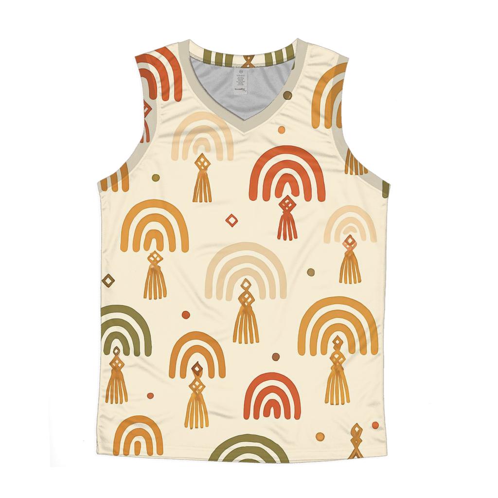 Bohemian Macrame Arches graphic print tank tops