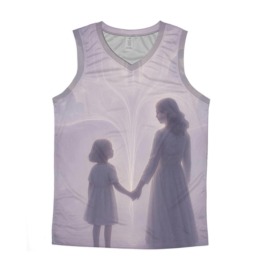 Threads Of Light Between Generations graphic print tank tops