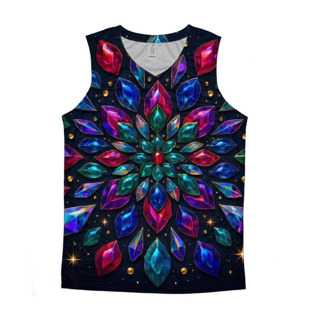 Jewel Prism Bloom Mandala stylish racerback tanks
