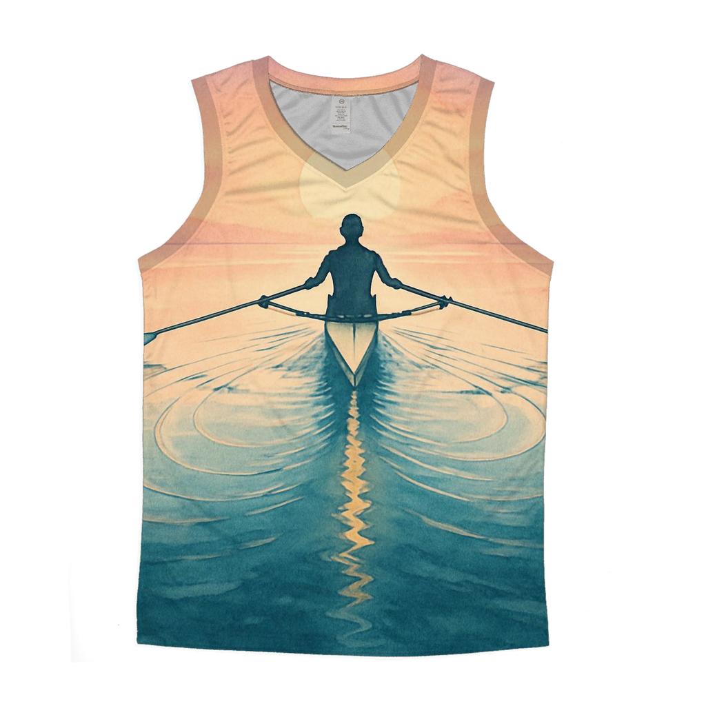 Coastal Rowing Sunrise Rhythm casual summer tank tops
