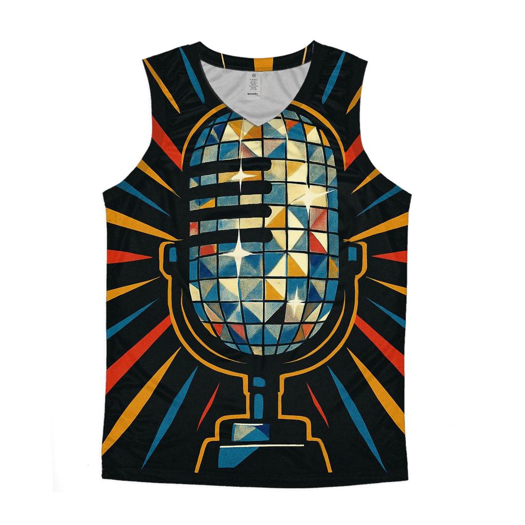 Disco Prism Microphone casual summer tank tops