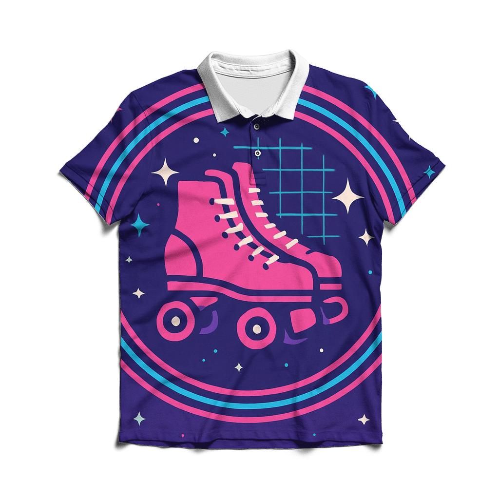 Neon Roller Rink Constellation custom polo shirts