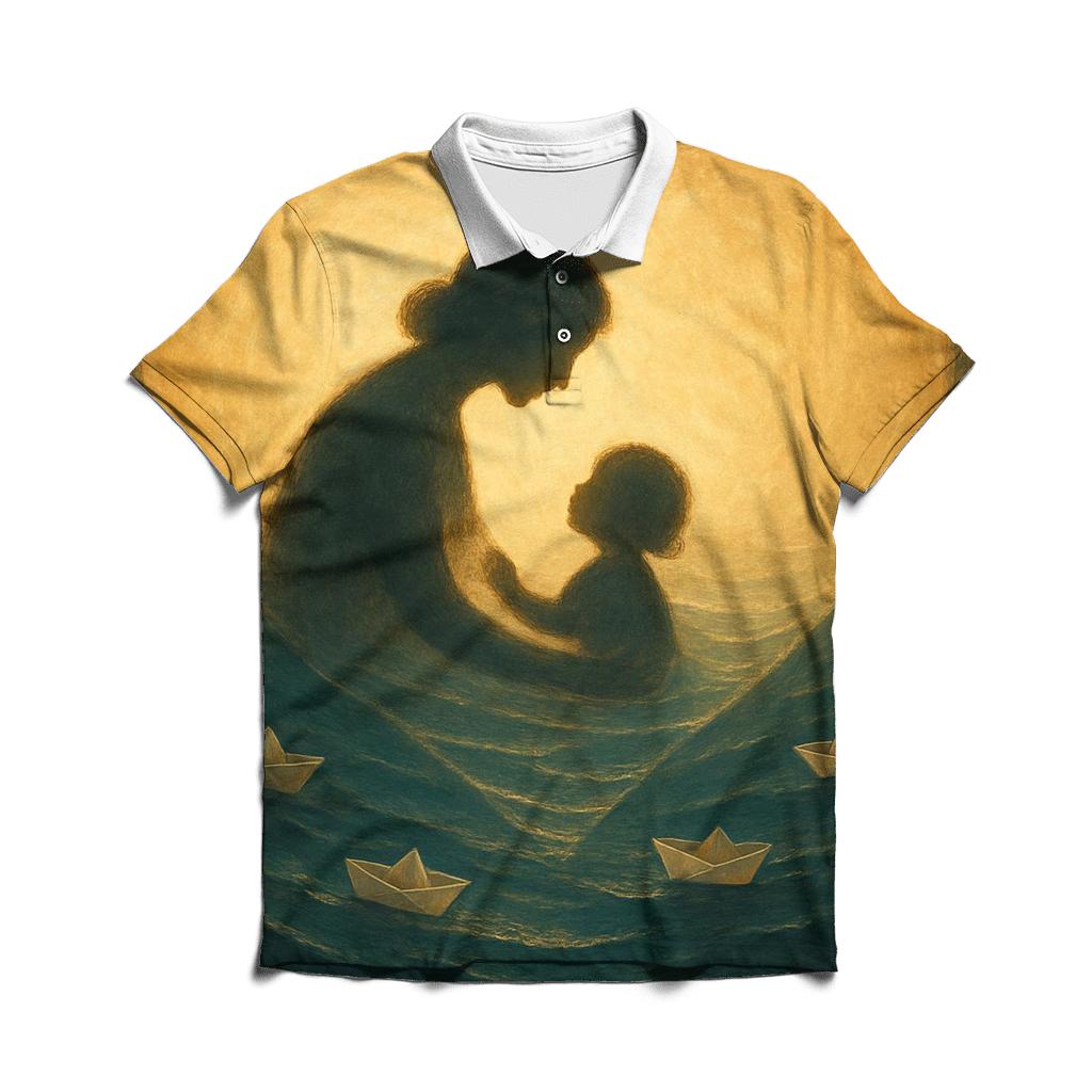 The Safe Harbor Within Her Heart custom polo shirts