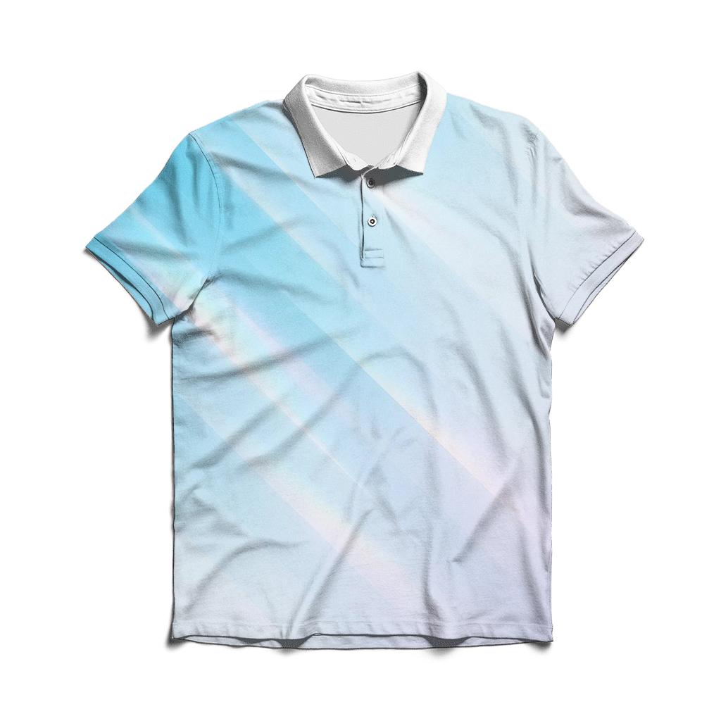Glacial Prism Drift embroidered polo tops