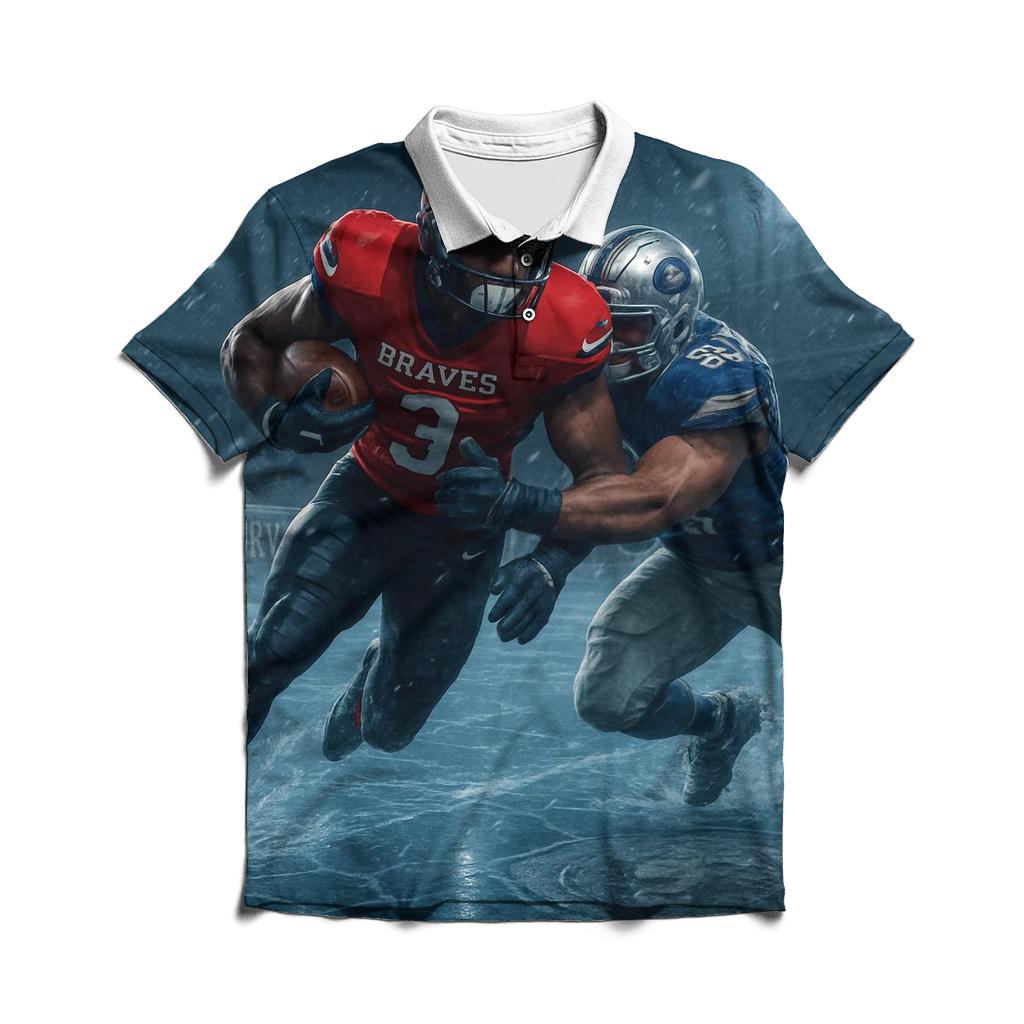 Frozen River Goal Line Clash Braves Vs Cubs classic pique polos