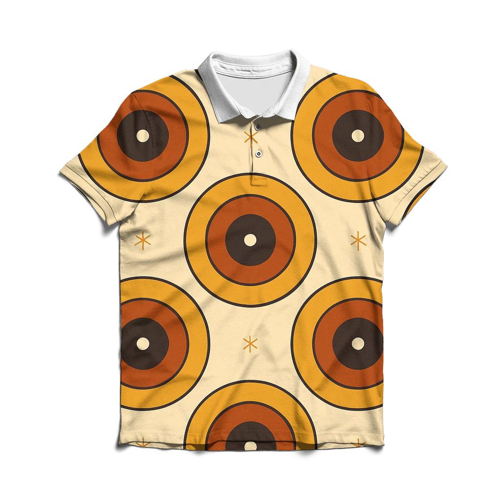 Groovy Record Label Rings embroidered polo tops