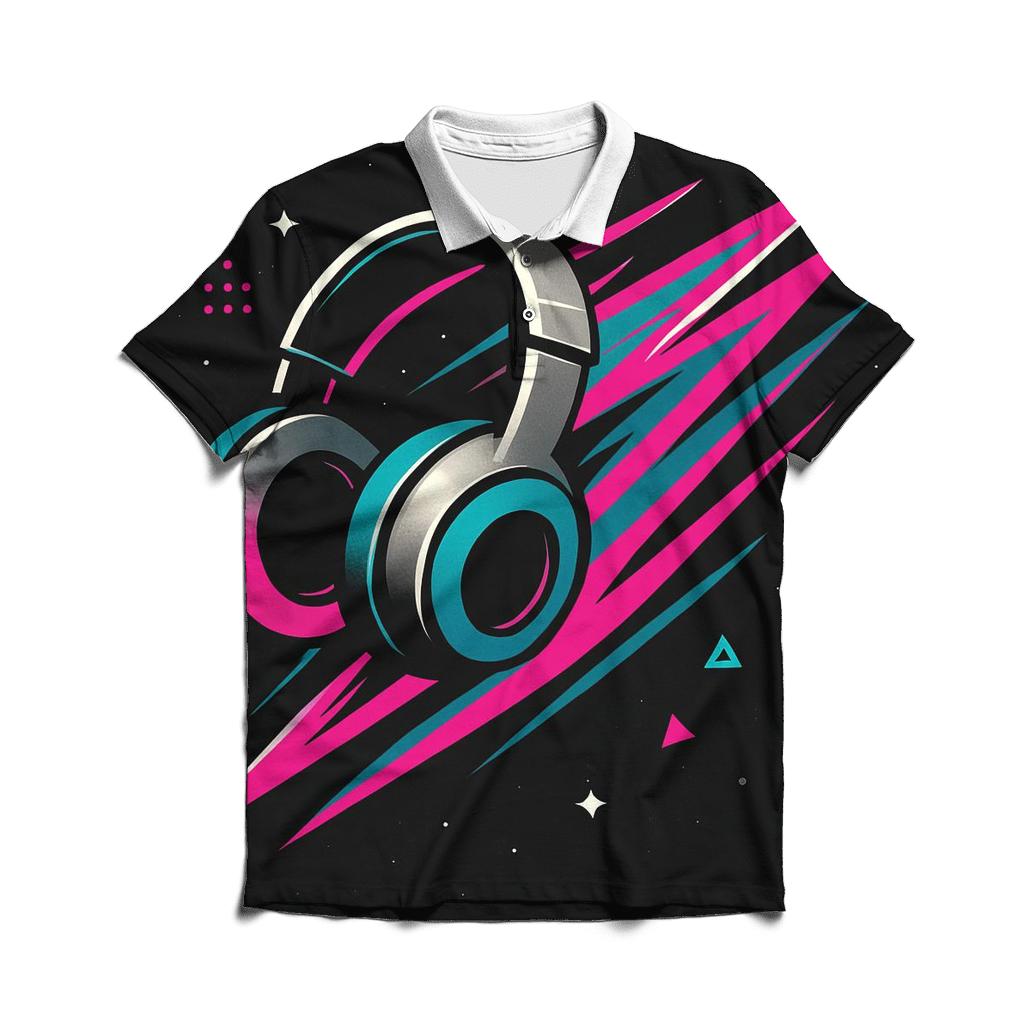 Chrome Comet Headphones classic pique polos