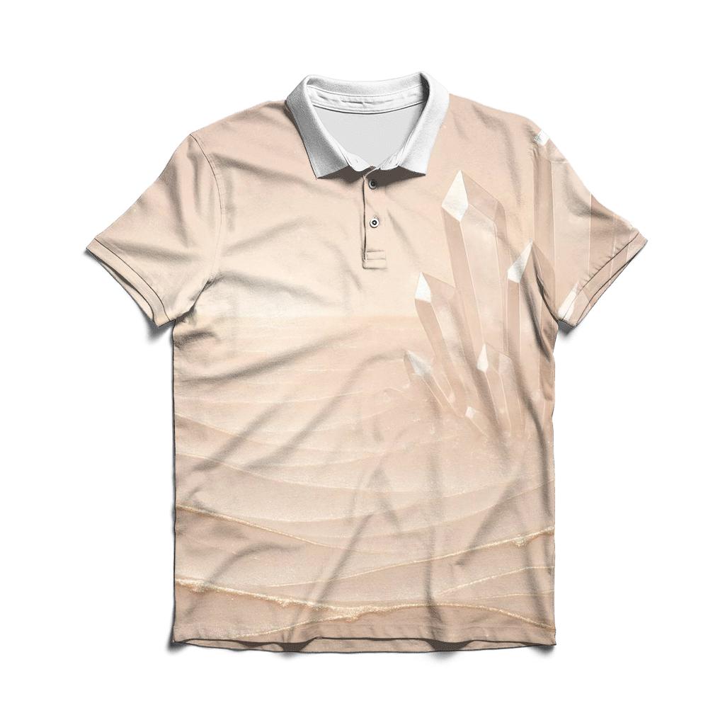 Champagne Crystal Tides stylish collar polo tees